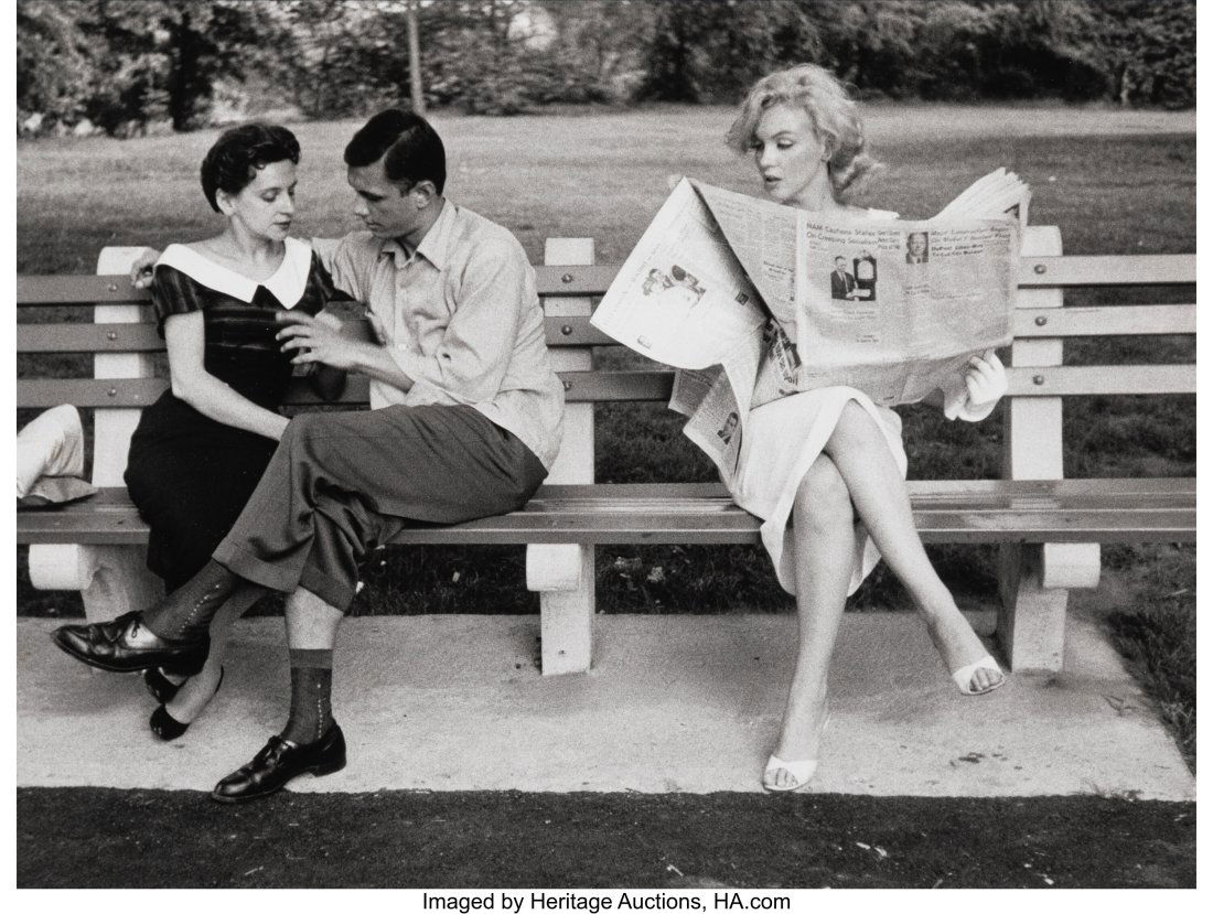 Sam Shaw (American, 1912-1999) Marilyn Monroe, I: Sam Shaw (American, 1912-1999) Marilyn Monroe, Improvisation in Central Park (for Look Magazine), 1957 Gelatin silver print, printed later 10 x 13-1/8 i