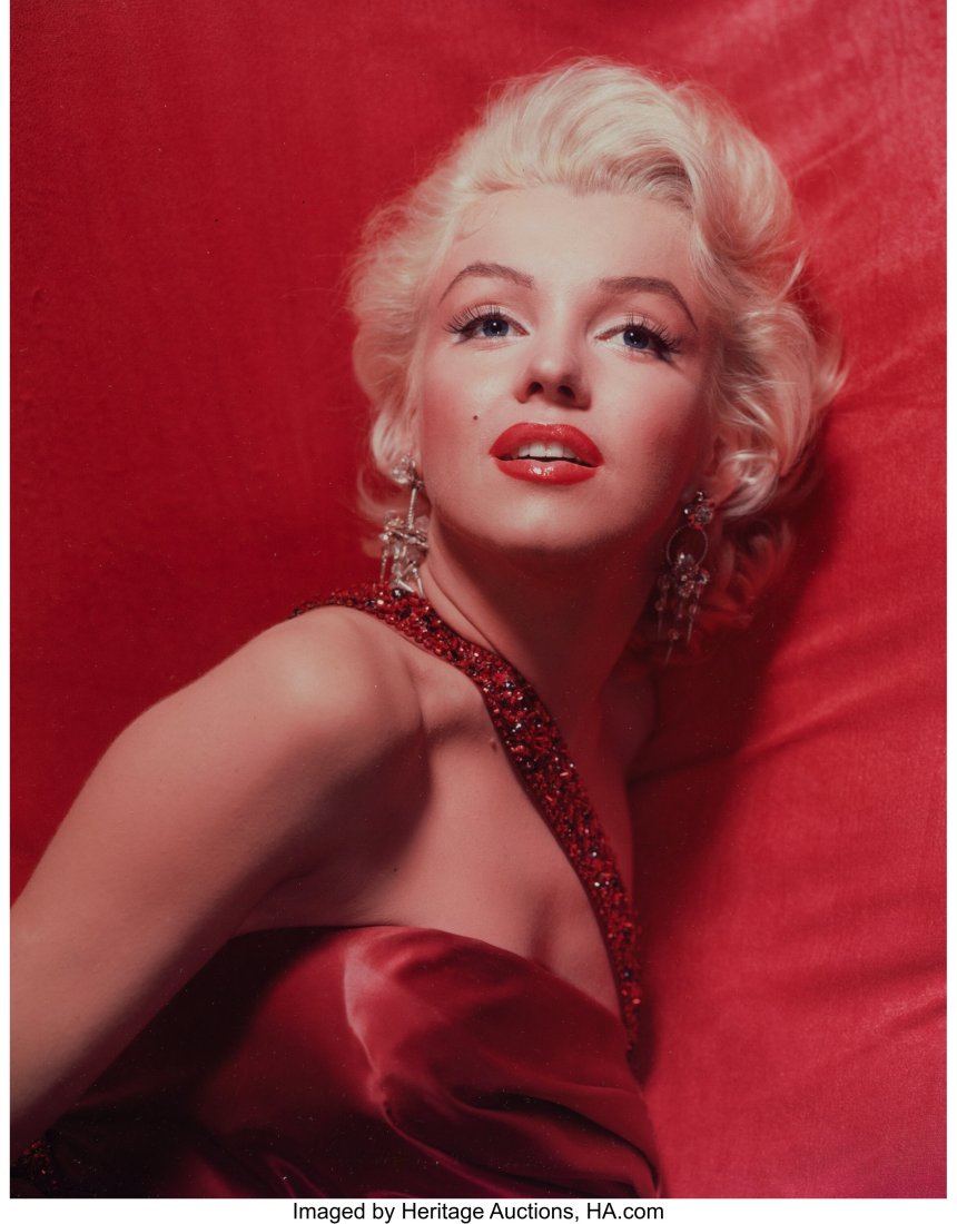 Sam Shaw (American, 1912-1999) Marilyn Monroe (M: Sam Shaw (American, 1912-1999) Marilyn Monroe (Marilyn in Red), 1952 Dye coupler print on Kodak paper, printed later 14 x 11 inches (35.6 x 27.