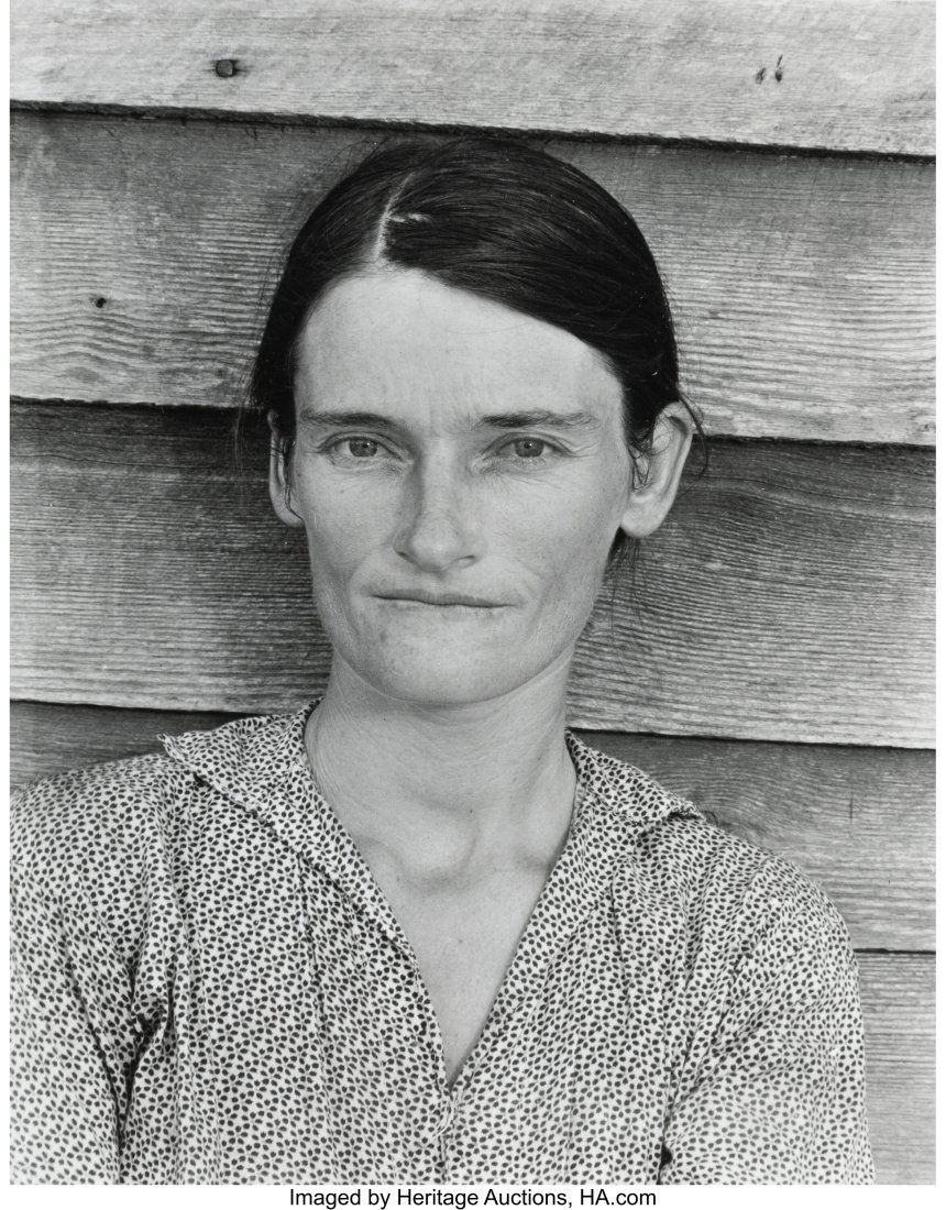 Walker Evans (American, 1903-1975) Alabama Tenan: Walker Evans (American, 1903-1975) Alabama Tenant Farmer Wife (Allie Mae Burroughs), 1936 Gelatin silver print on Kodak paper, printed later, ferrotyped 9-1