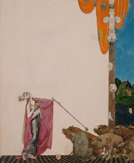 WILLY POGANY (Hungarian-American, 1882-1955) The: WILLY POGANY (Hungarian-American, 1882-1955)The CirceMixed media on bo