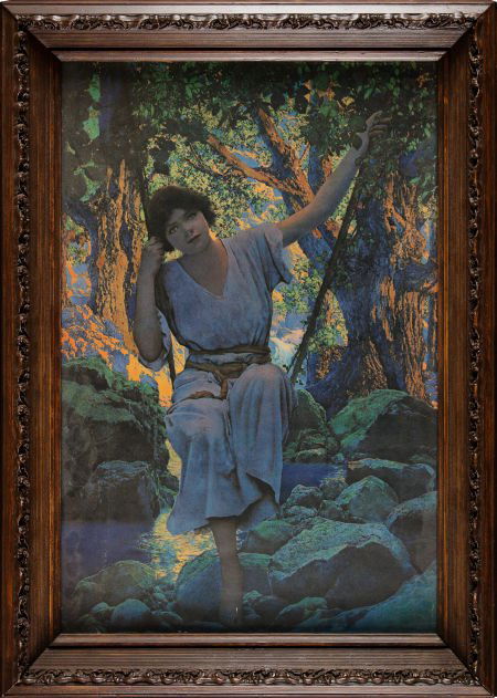 Maxfield Parrish. "DreamLight". [n.p., n.d., ca.: Maxfield Parrish. "DreamLight". [n.p., n.d., ca. late 1920's]. Chromolith