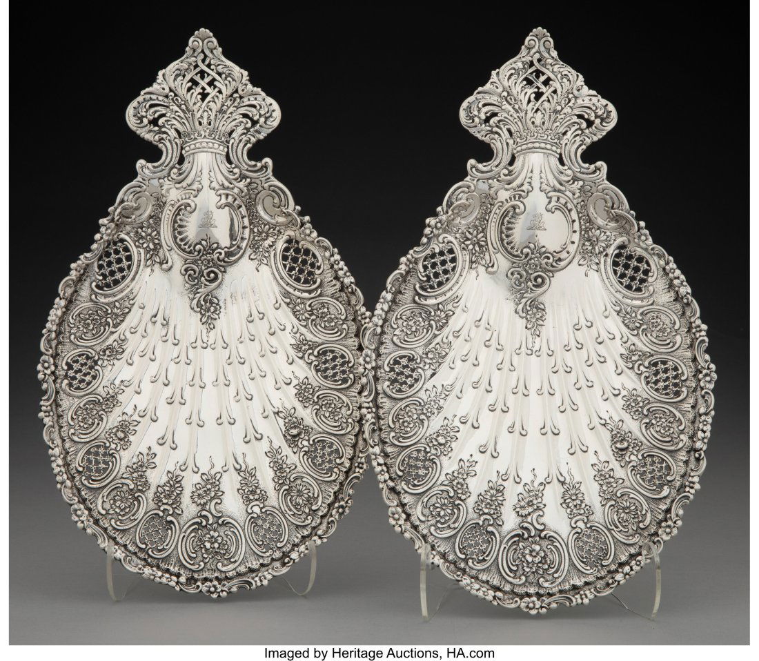 A Pair of Tiffany & Co. Silver Bouquet-Form Bonb (1 of 5)