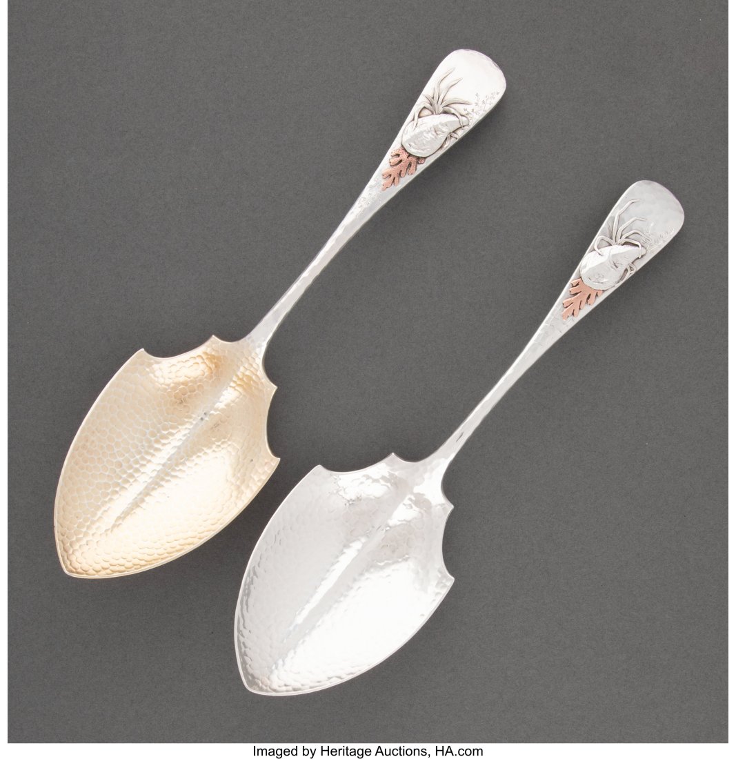 Two Whiting Mfg. Co. Hand-Hammered Silver and Mi (1 of 3)