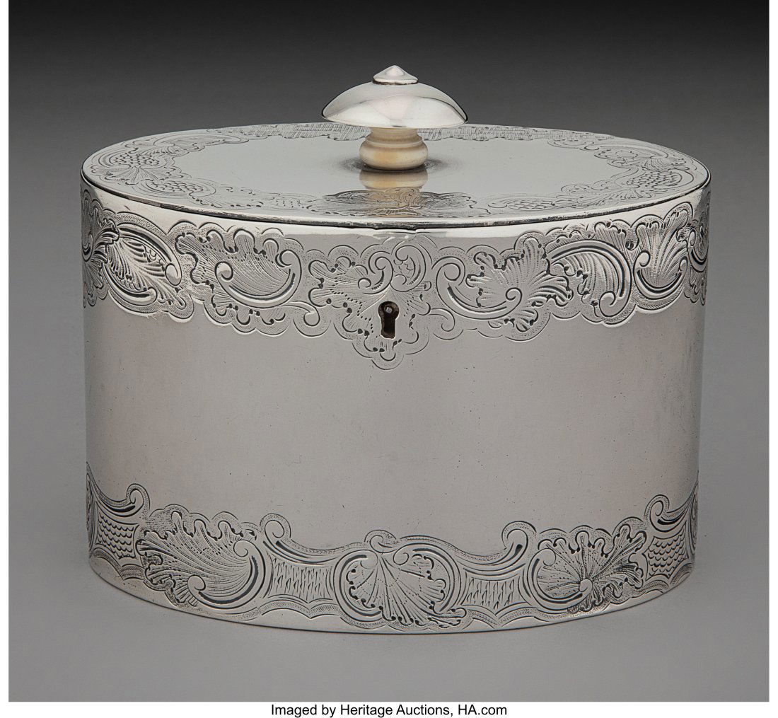 A John Schofield Silver Tea Caddy, London, 1782 (1 of 4)