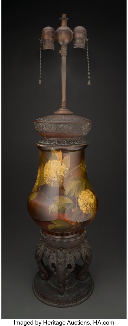 Rookwood Pottery Standard Glaze Viburnum Vase Mo: Rookwood Pottery Standard Glaze Viburnum Vase Mounted as a Lamp, circa 1900 33-1/2 inches (85 cm) (overall) HID03101062020 © 2024 Heritage Auctions | All Rights