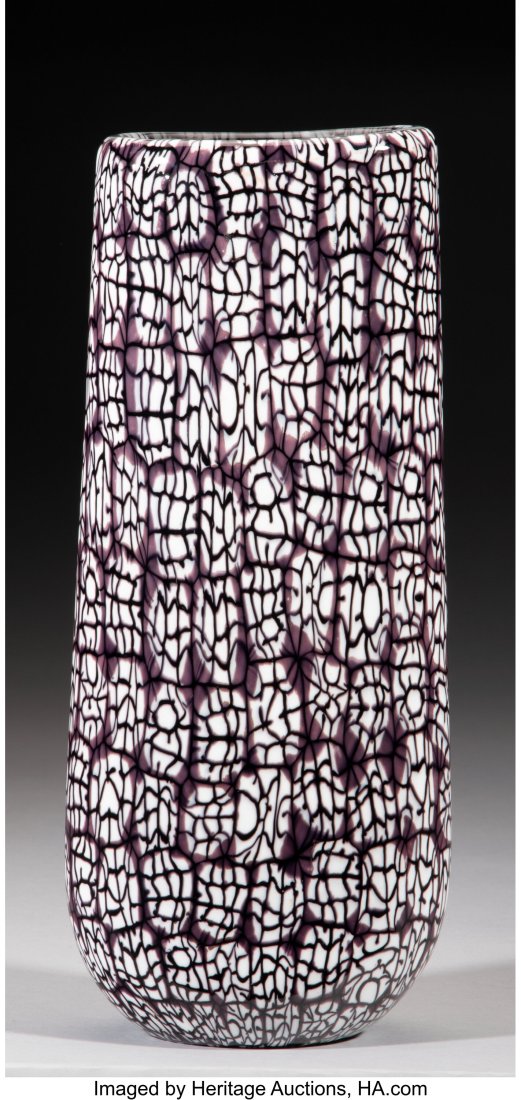 Vittorio Ferro (Italian, 1932-2012) Vase, 2000 B: Vittorio Ferro (Italian, 1932-2012) Vase, 2000 Blown glass, murrine 13-1/2 x 5-1/2 x 3-1/2 inches (34.3 x 14.0 x 8.9 cm) Inscribe