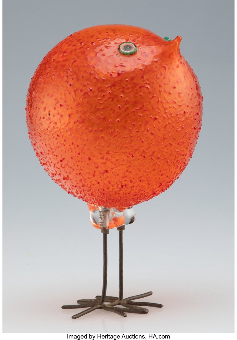 Alessandro Pianon (Italian, 1931-1984) Pulcini,: Alessandro Pianon (Italian, 1931-1984) Pulcini, circa 1961, Vistosi Blown glass, copper 8-3/8 x 5 x 5-1/4 inches (21.1 x 12.7 x 13.3