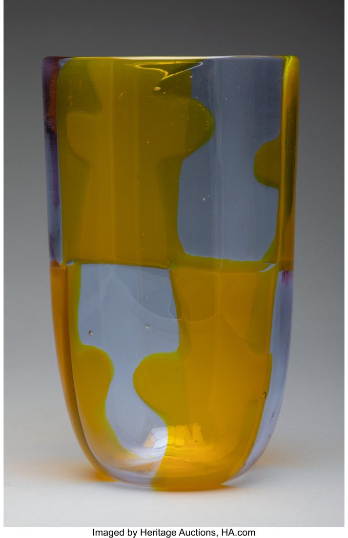 Pollio Perelda (Italian, 1915-1984) Paggio Vase,: Pollio Perelda (Italian, 1915-1984) Paggio Vase, circa 1962, Fratelli Toso Fused glass 11-5/8 x 6-1/4 x 6-1/2 inches (29.5 x 15.7 x 16&period