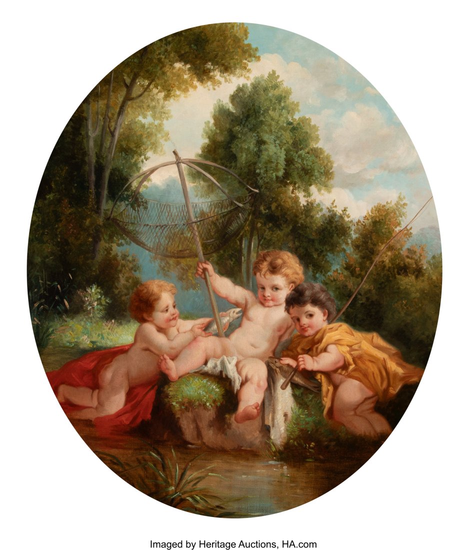 Manner of François Boucher (French, 1703-1770): Manner of François Boucher (French, 1703-1770) Spring; Summer (a pair) Oil on canvas 31-1/2 x 26 inches (80.0 x 66.0 cm) (each&co