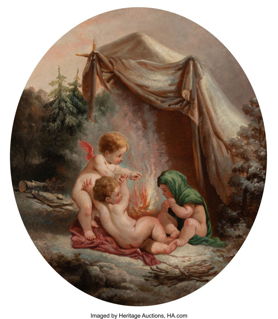 Manner of François Boucher (French, 1703-1770): Manner of François Boucher (French, 1703-1770) Autumn; Winter (a pair) Oil on canvas 31-1/2 x 26 inches (80.0 x 66.0 cm) (each&co