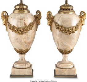 61147&colon; A Pair of Continental Gilt Bronze-Mounted and Ma