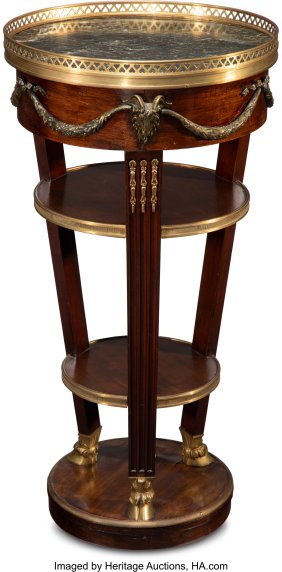 61158&colon; A Louis XVI-Style Gilt Bronze-Mounted Guéridon 