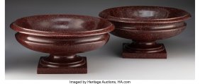 61159&colon; A Pair of Faux Porphyry Tazze&comma; 20th century 7 x 
