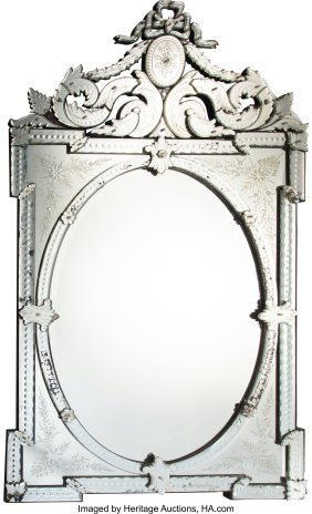 61085&colon; A Hollywood Regency Venetian Glass Mirror&comma; 20th