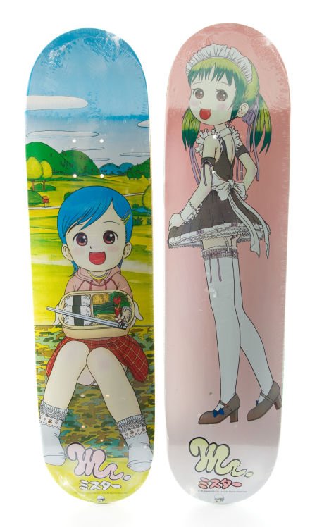 MR. of Kaikai Kiki Co. (Japanese, b. 1969) Two S: MR. of Kaikai Kiki Co. (Japanese, b. 1969)Two Skateboard Decks by Supreme, 2007