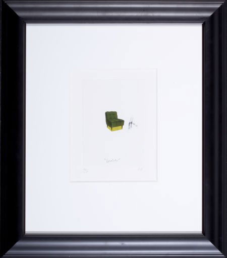 CLAES OLDENBURG (American, b. 1929) Stuffed Chai: CLAES OLDENBURG (American, b. 1929)Stuffed Chair, Inscribed "desolate," Los Angeles