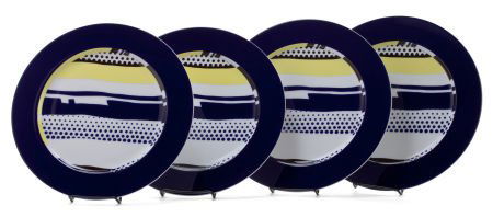 ROY LICHTENSTEIN (American, 1923-1997) Untitled: ROY LICHTENSTEIN (American, 1923-1997)Untitled (four works)Ceramic12 x