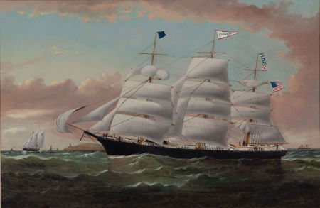 WILLIAM HOWARD YORKE (British American, 1847-192: WILLIAM HOWARD YORKE (British American, 1847-1921)Clipper Ship 'Storm King'