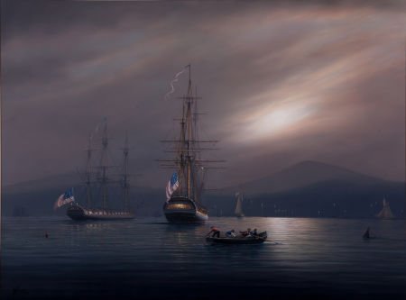 TIMOTHY H. THOMPSON (American, b. 1951) Evening : TIMOTHY H. THOMPSON (American, b. 1951) Evening Breeze at Camden Oil on canva
