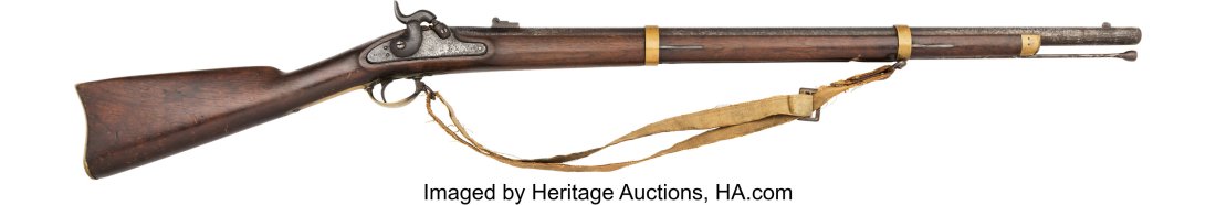 Confederate Fayetteville 1864 C.S.A. Armory Type: Confederate Fayetteville 1864 C.S.A. Armory Type III Percussion Rifle. Unserialized, .58 caliber, 32 1/2-inch barrel with fixed front sight and rear
