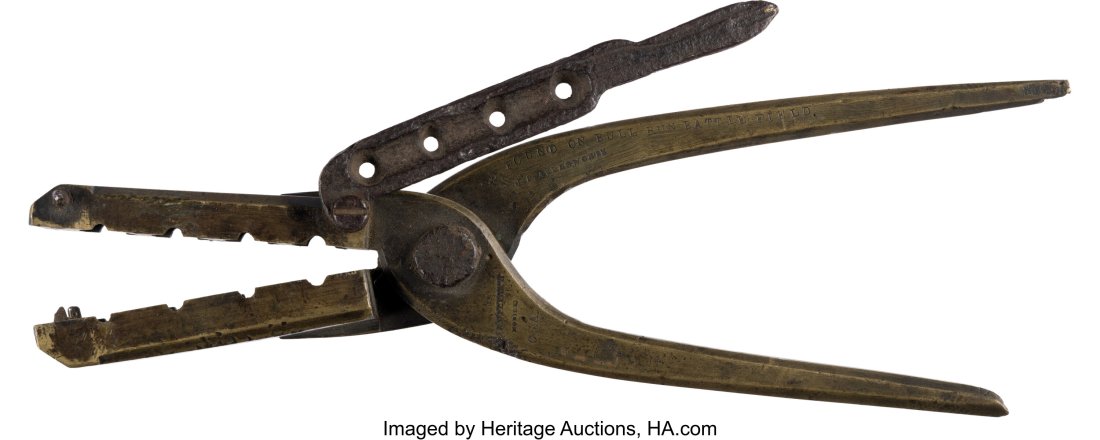 Rare Confederate Gang Mold, the Only Specimen Se: Rare Confederate Gang Mold, the Only Specimen Seen and One of Only Three Known to Have Been Produced for the State of Alabama in the Early Stages of the Civil War, Recovered from the Battl