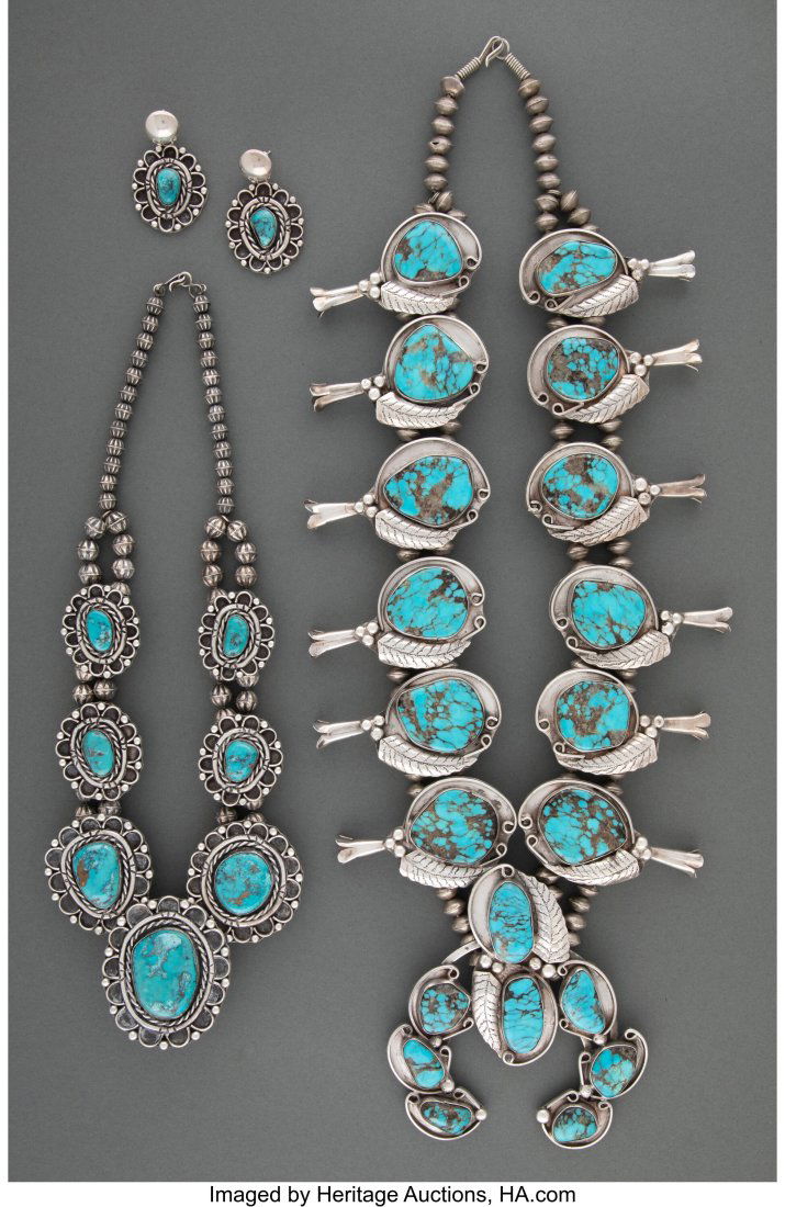 Three Navajo Jewelry Items    including two larg (1 of 2)