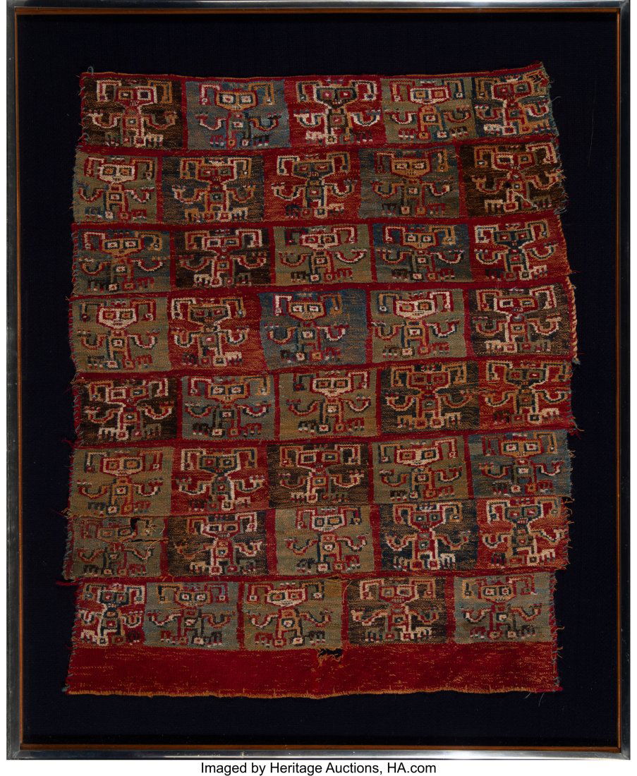 A Wari (Huari) Garment Panel  Peru, c. 600-1000 (1 of 2)