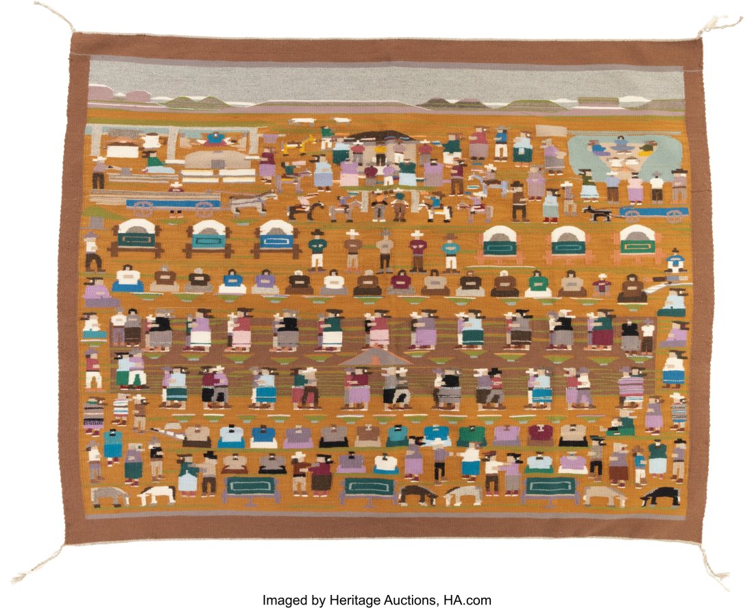 A Navajo Pictorial Weaving  Juanita Tsosie c. 19 (1 of 2)