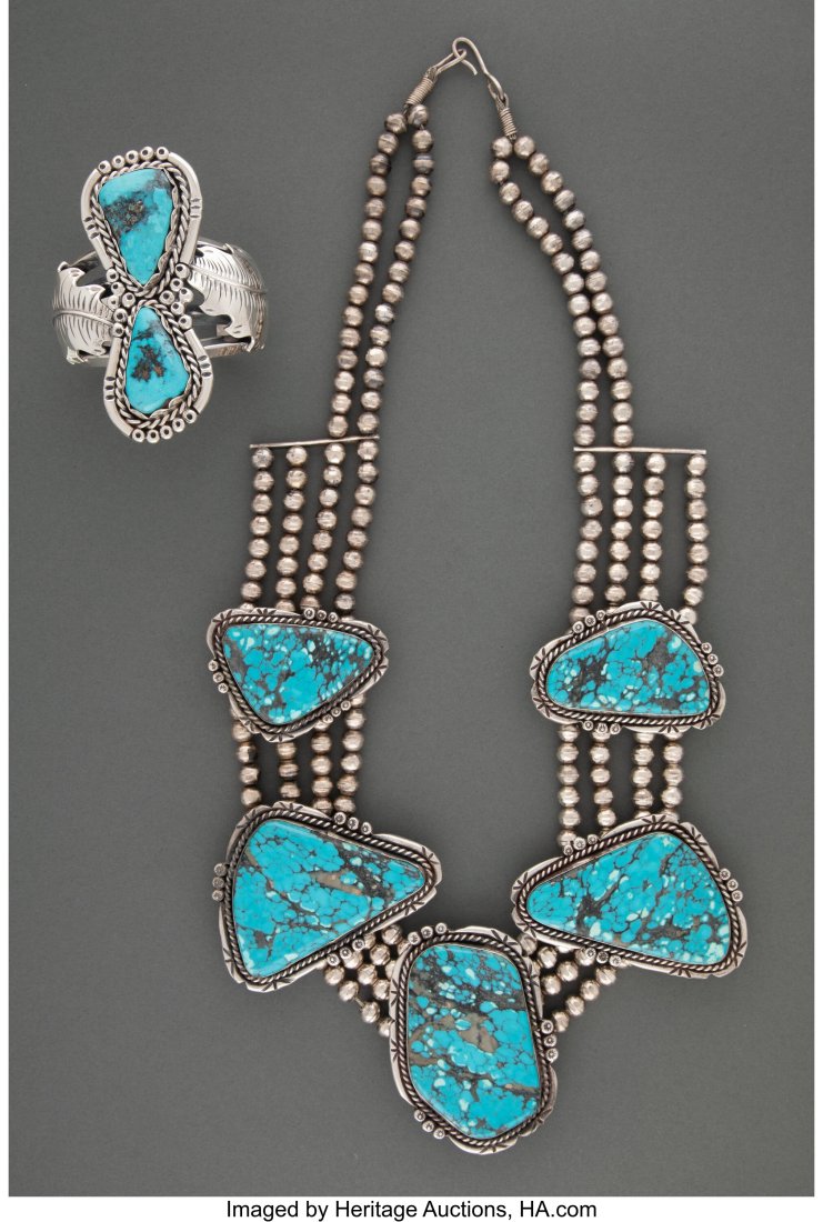 Two Large Navajo Jewelry Items    including a ne (1 of 2)