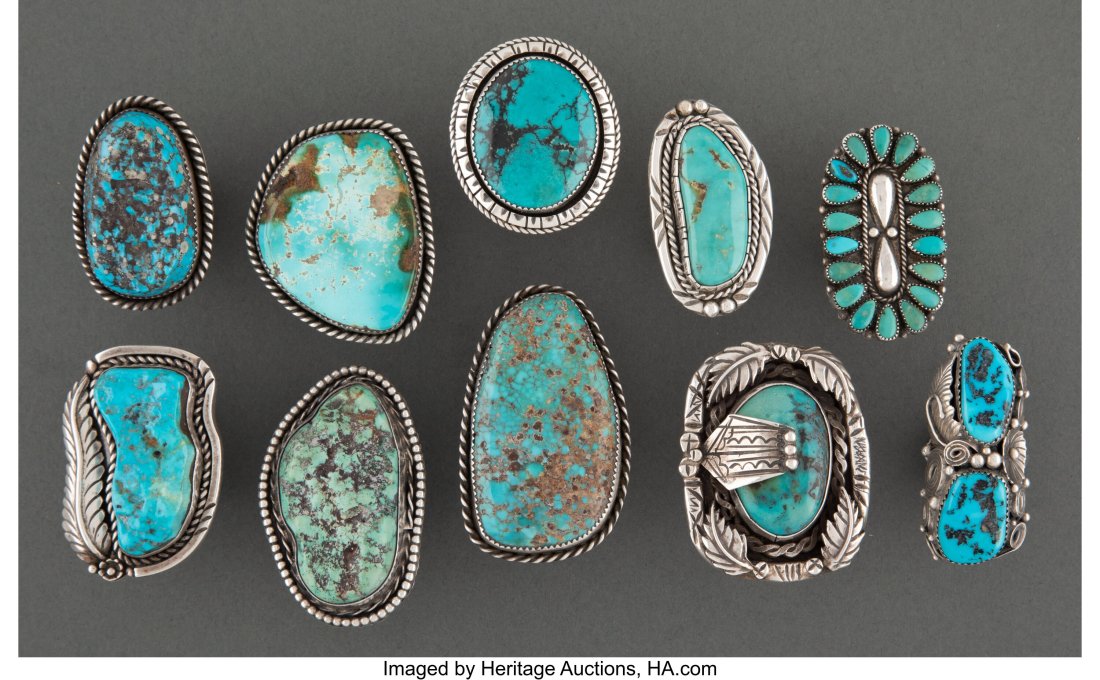 Ten Large Southwest Rings   Sizes: ranging from (1 of 2)