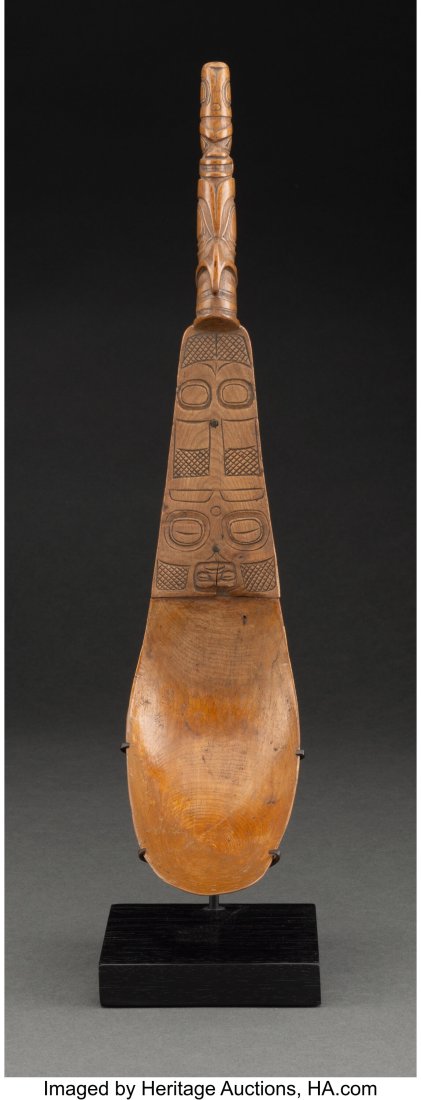 A Northwest Coast Ladle   c. 1860  carved wood, (1 of 3)