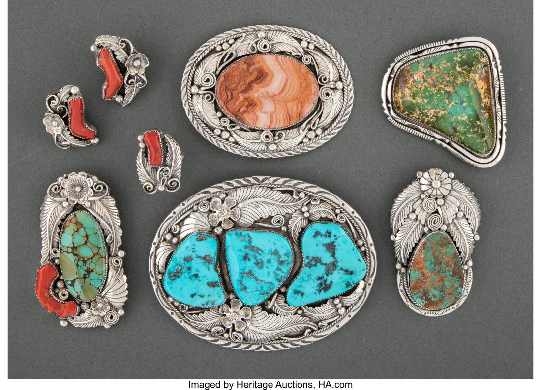 Seven Southwest-Style Jewelry Items   including (1 of 2)