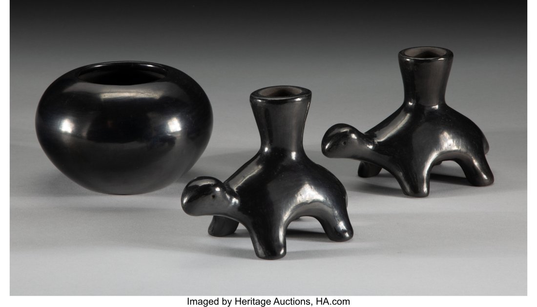 Two San Ildefonso Blackware Items   Maria Poveka (1 of 4)