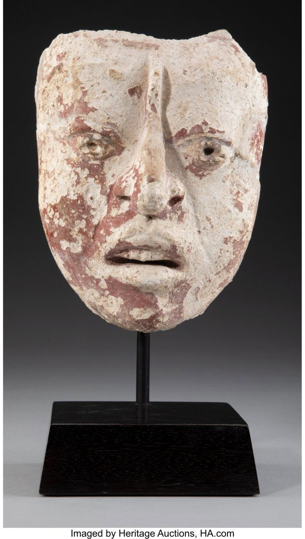 A Maya Stucco Head  Maya Regions, Mesoamerica, L (1 of 4)