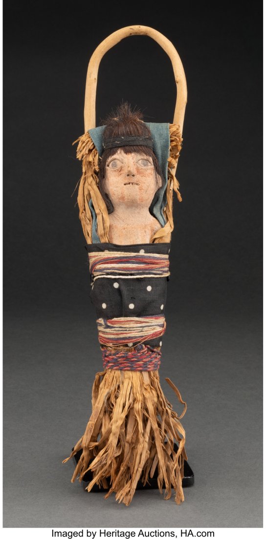 A Mojave Cradle Doll  c. 1890  clay, pigment, ho (1 of 3)