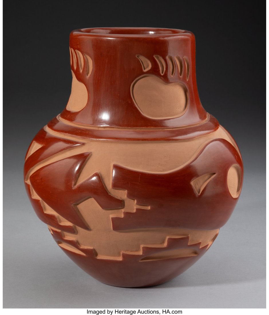 A Santa Clara Carved Redware Jar   Frances Siow (1 of 4)