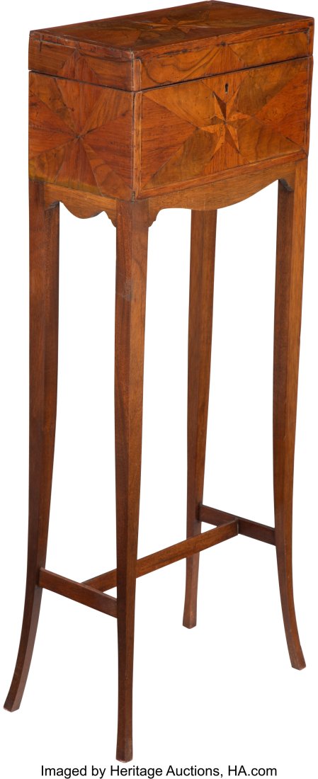 A Sheraton Satinwood Marquetry Tea Caddy, circa (1 of 3)