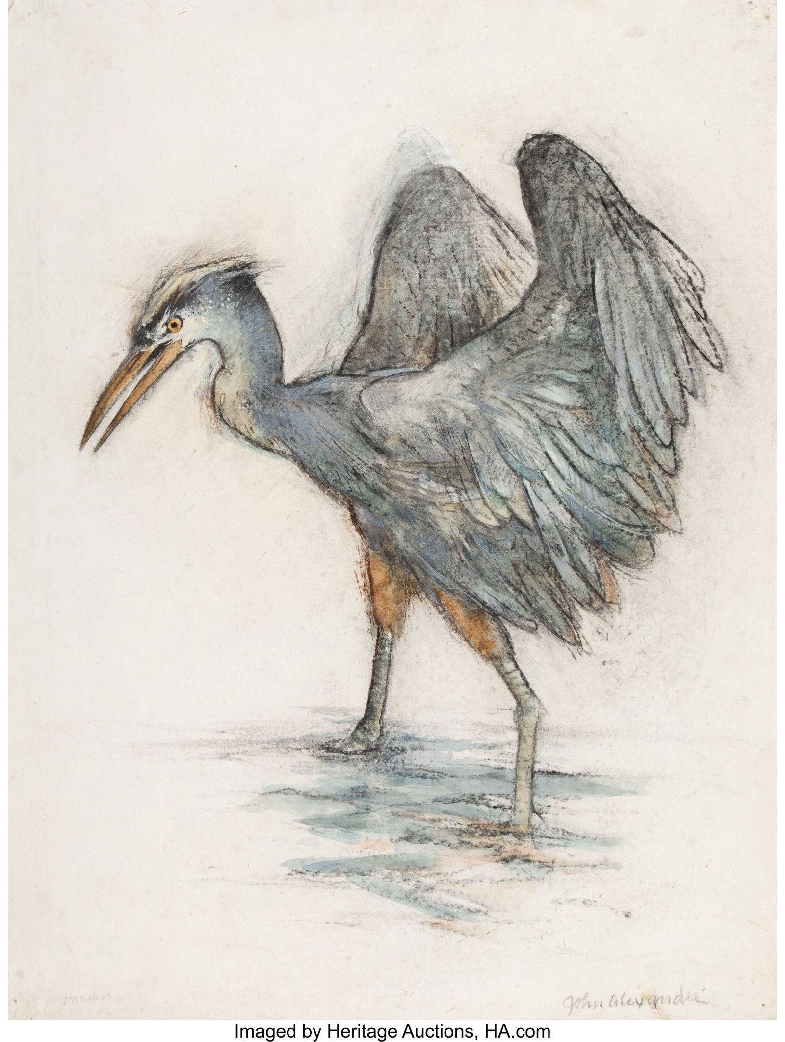 John Alexander (American, b. 1945) Moment of Tru: John Alexander (American, b. 1945) Moment of Truth, 2009 Watercolor, charcoal, and pastel on paper 30 x 22-1/4 inches (76.2 x 56.5 cm&rp