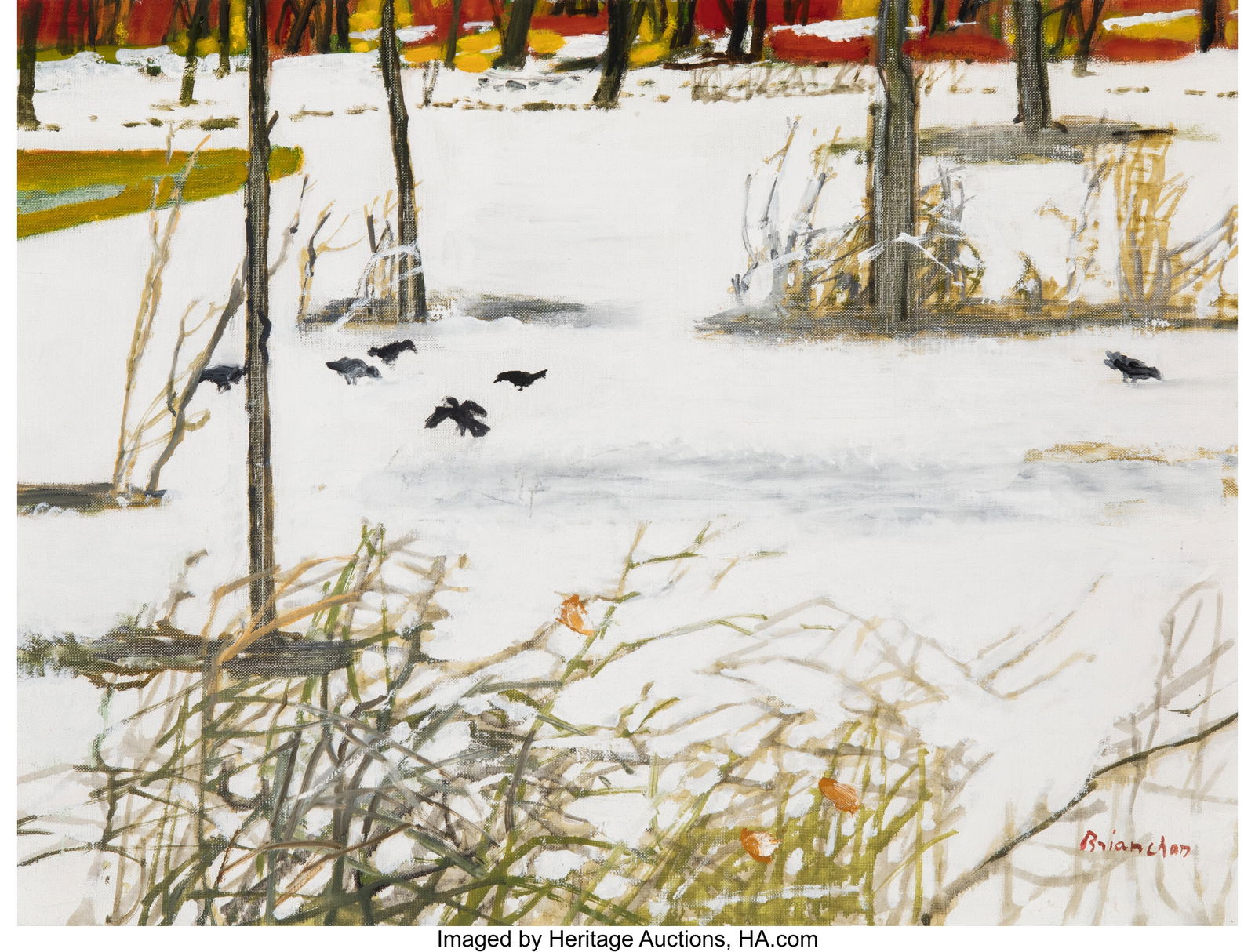 Maurice Brianchon (French, 1899-1979) Le neige O: Maurice Brianchon (French, 1899-1979) Le neige Oil on canvas 18-1/4 x 24 inches (46.4 x 61.0 cm) Signed lower right: Brianchon PROVENANCE: Findl