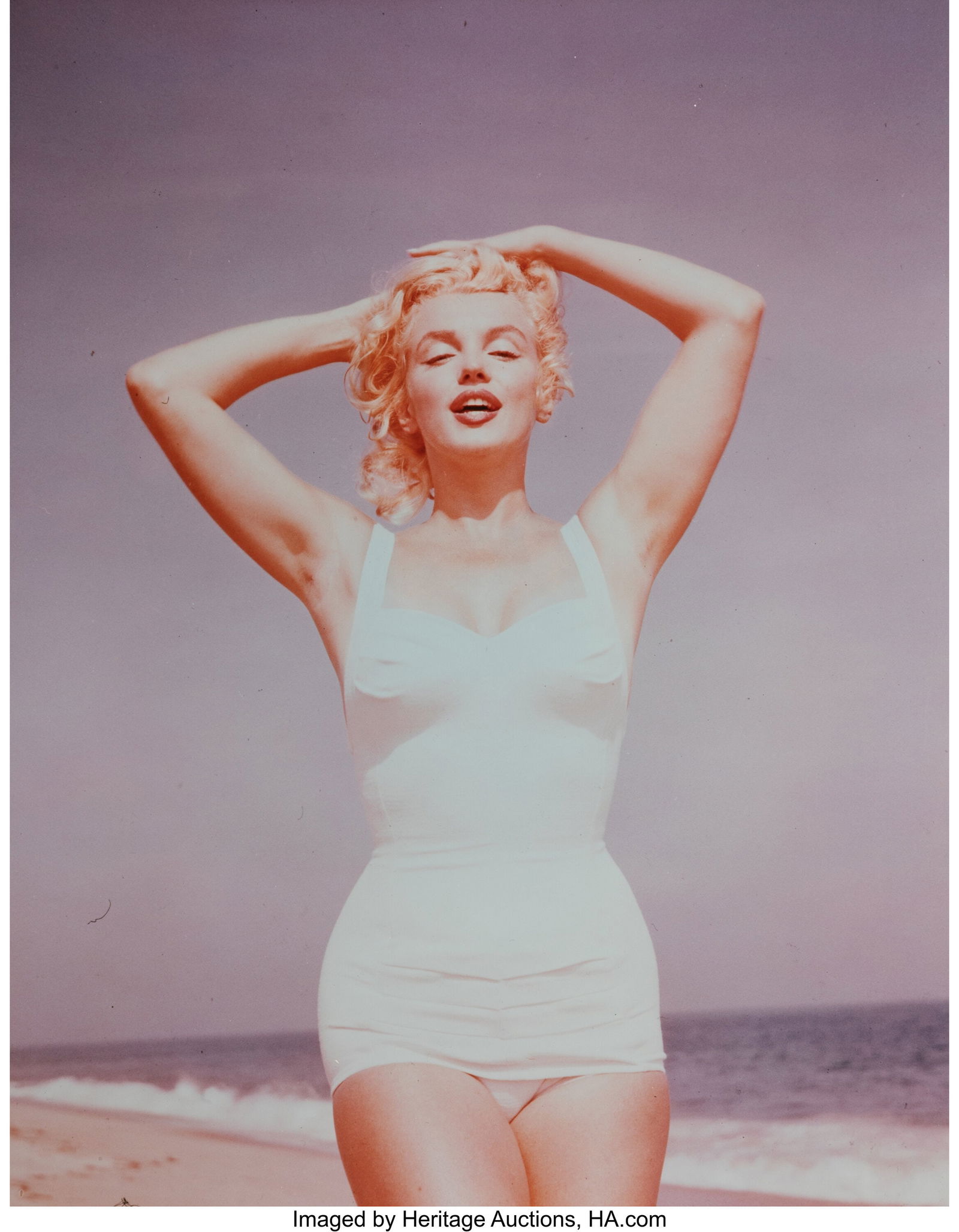 Sam Shaw (American, 1912-1999) Marylin Monroe on: Sam Shaw (American, 1912-1999) Marylin Monroe on Amagansett Beach, New York, 1957 Dye coupler print, printed later 14 x 11 inches (35.6 x 27.9 cm&r