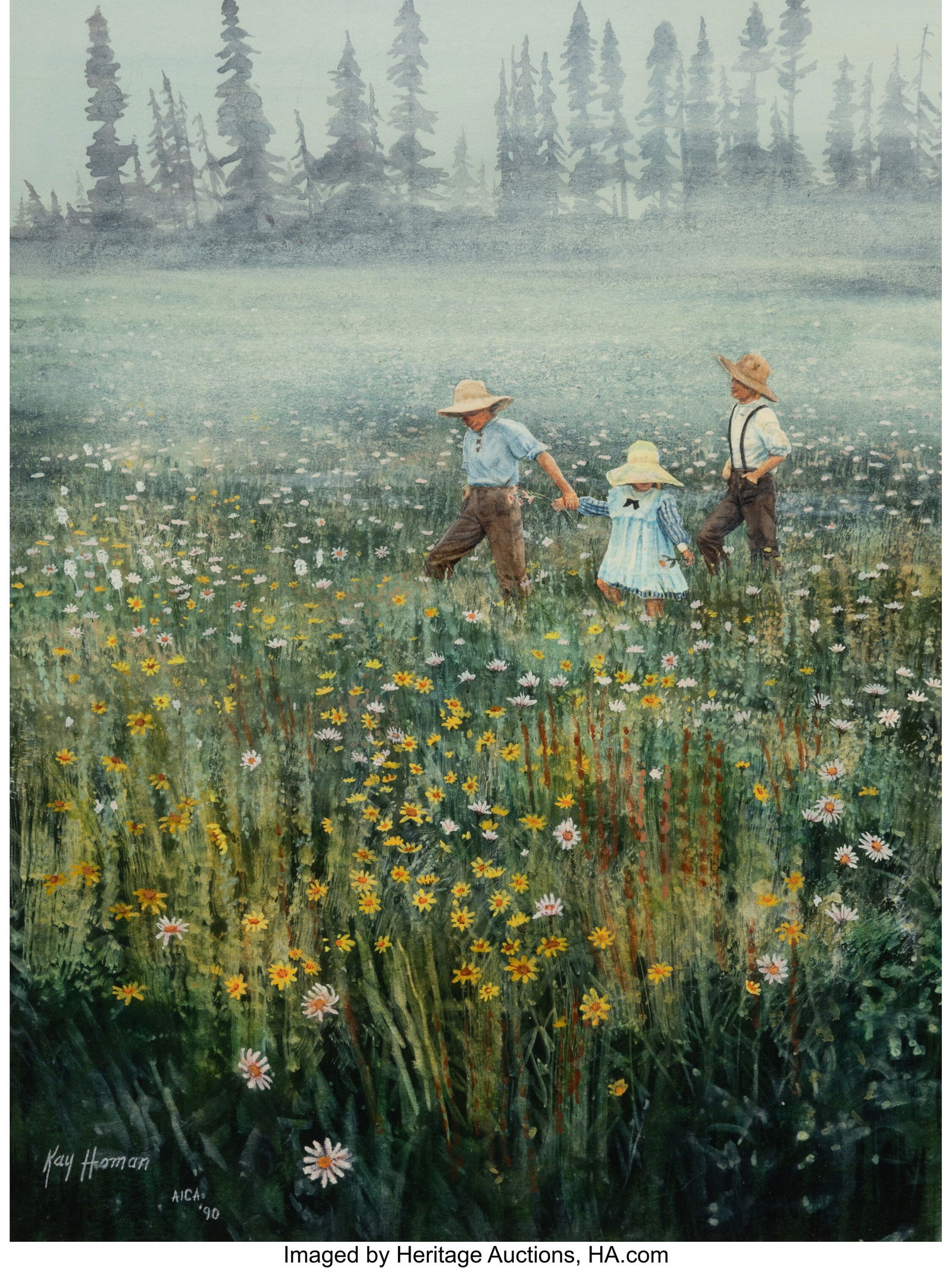 Kay Homan (American, 20th Century) Flower Field (1 of 4)