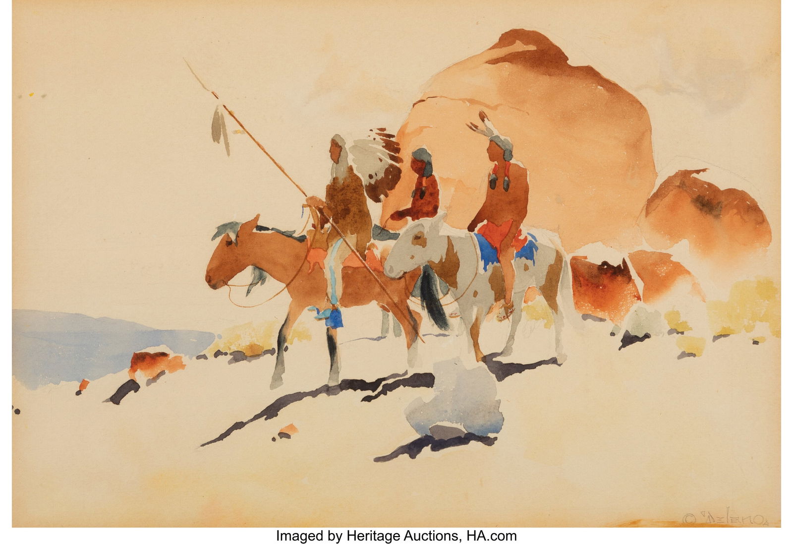 Gerard Curtis Delano (American, 1890-1972) Sioux (1 of 3)
