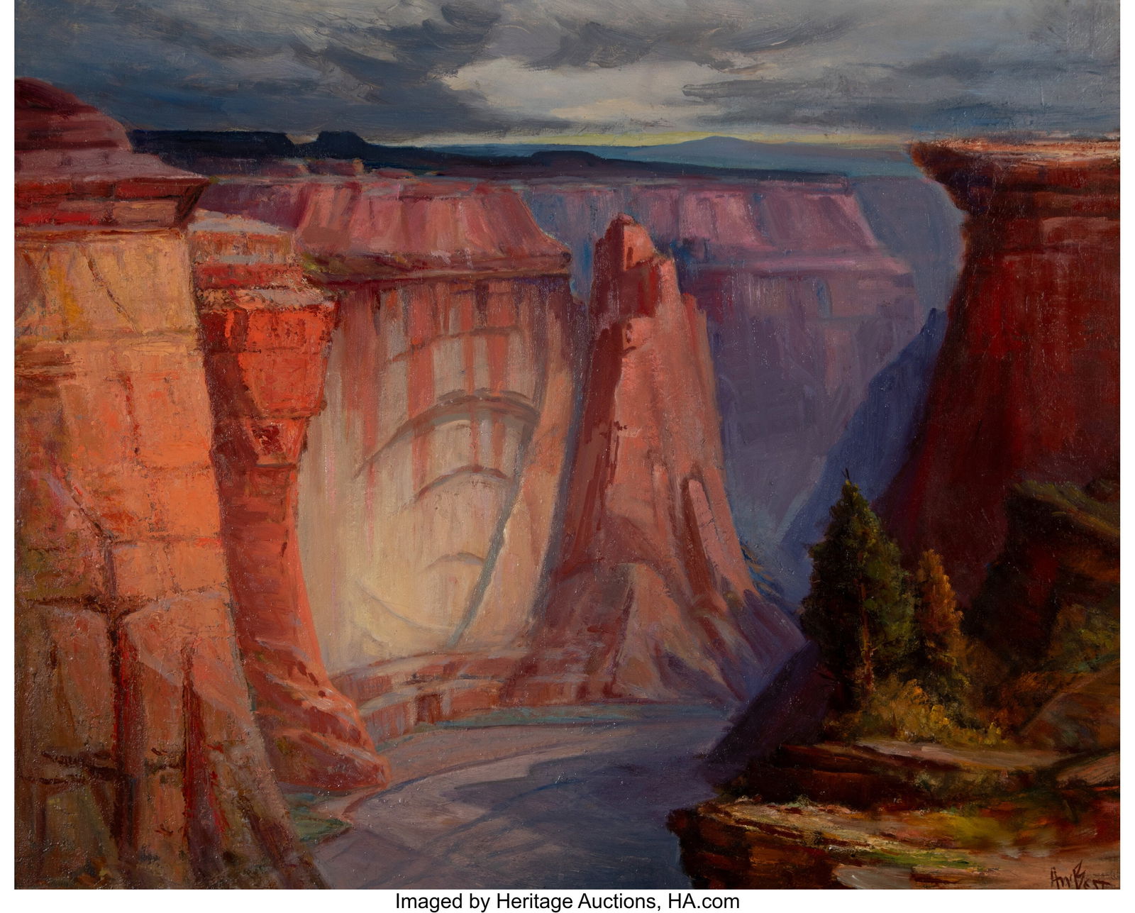 Arthur W. Best (American, 1859-1935) Canyon De C (1 of 3)