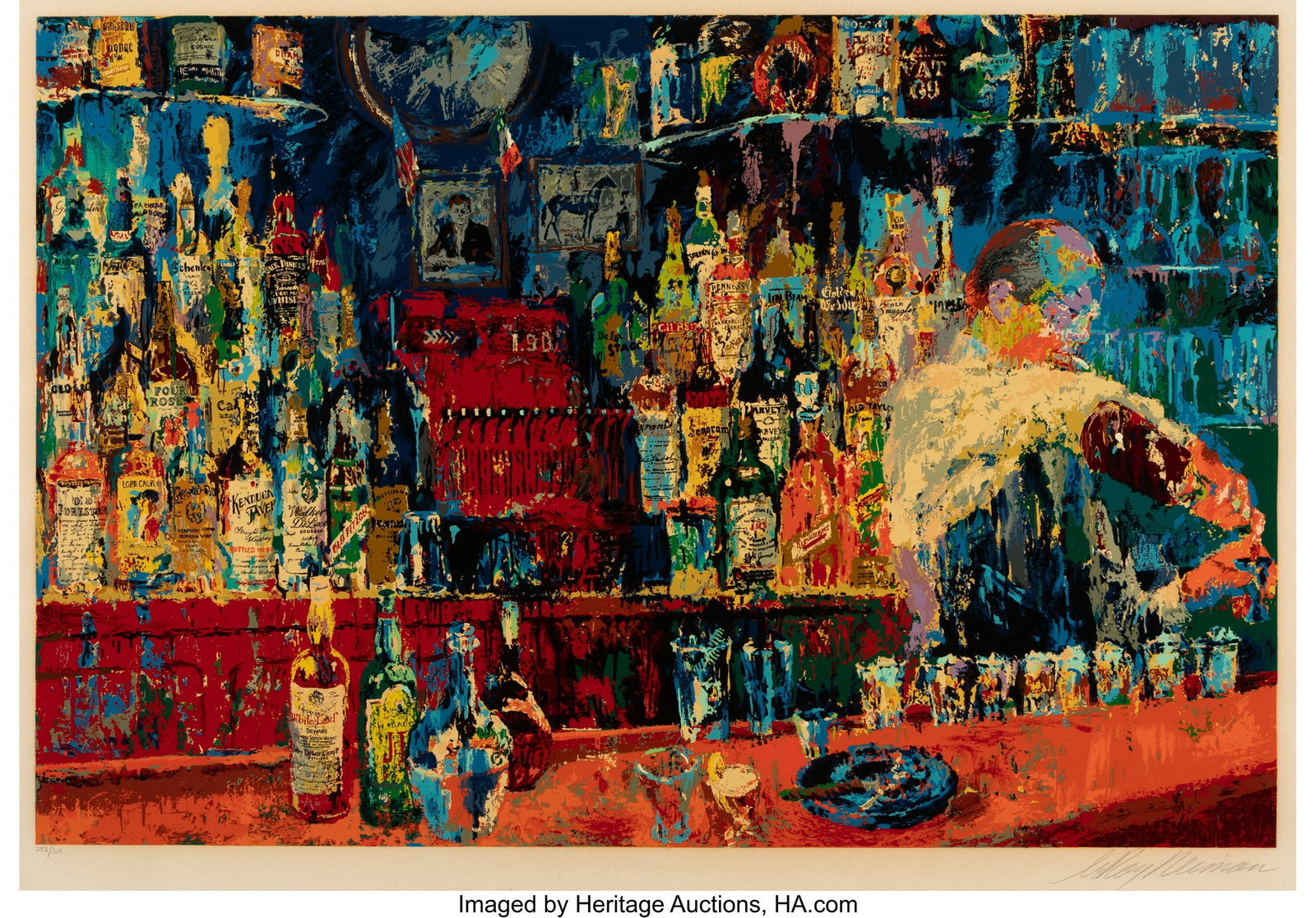 LeRoy Neiman (American, 1921-2012) Irish America: LeRoy Neiman (American, 1921-2012) Irish American Bar, 1979 Serigraph in colors on wove paper 26 x 38 inches (66.0 x 96.5 cm) (image) Ed.