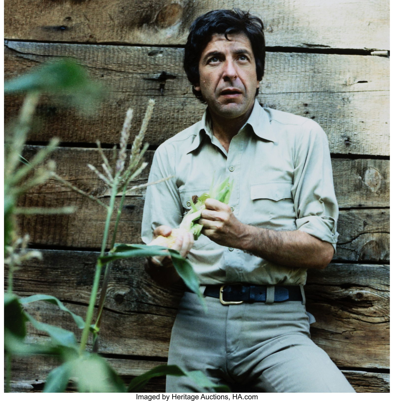 John Rowlands (Canadian, b. 1947) Leonard Cohen,: John Rowlands (Canadian, b. 1947) Leonard Cohen, 1974 Digital pigment print, printed later 15 x 14-3/4 inches (38.1 x 37.5 cm) (imag