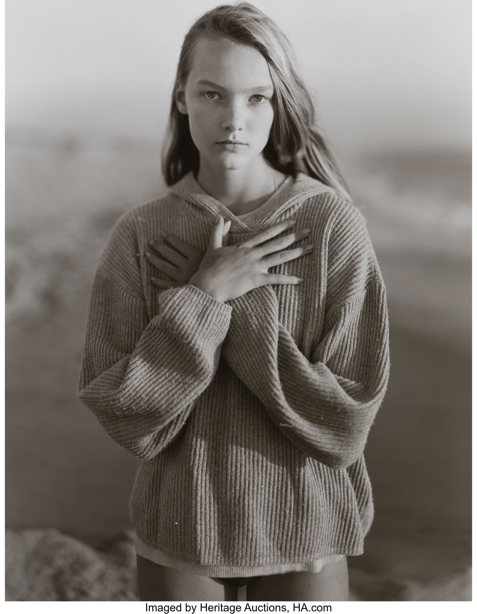 Jock Sturges (American, b. 1947) Charlotte, Mont: Jock Sturges (American, b. 1947) Charlotte, Montalivet, France, 1998 Gelatin silver print 18-1/2 x 14-5/8 inches (47.0 x 37.1 cm&rpa