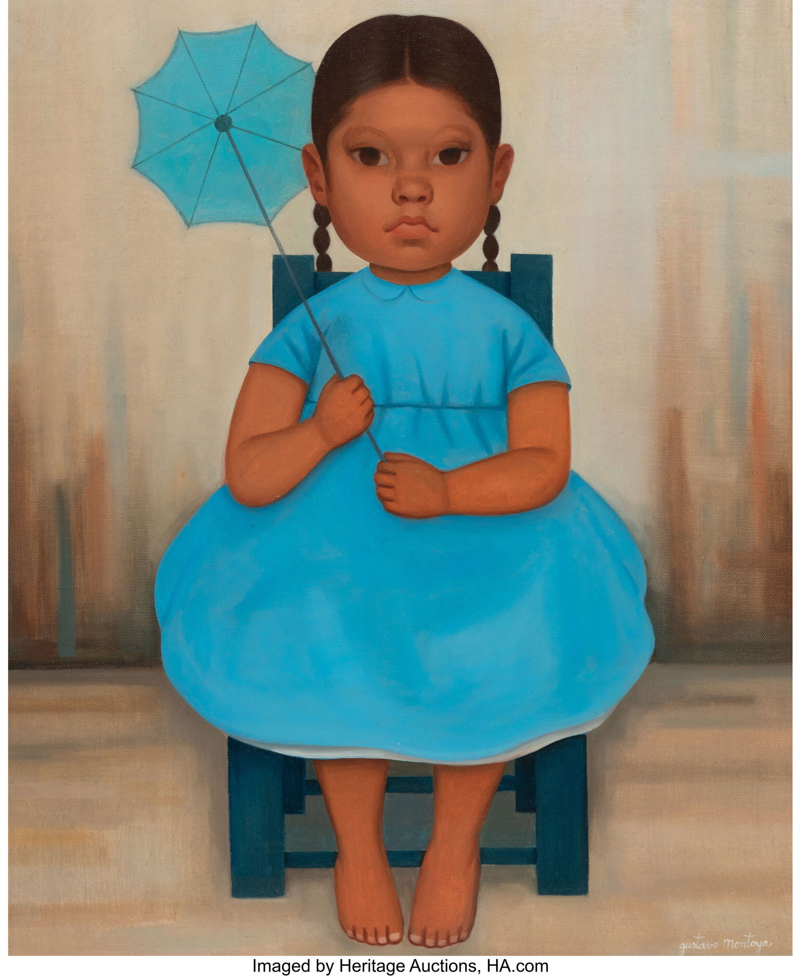Gustavo Montoya (Mexican, 1905-2003) Nina en azu (1 of 3)