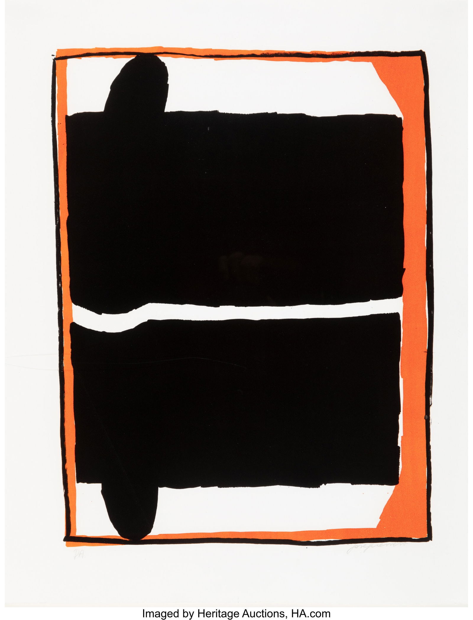 José Guerrero (1914-1991) Rojo y negro, 1975 Li: José Guerrero (1914-1991) Rojo y negro, 1975 Lithograph on wove paper 25-1/2 x 19-3/4 inches (64.8 x 50.2 cm) (sheet) P.A&period