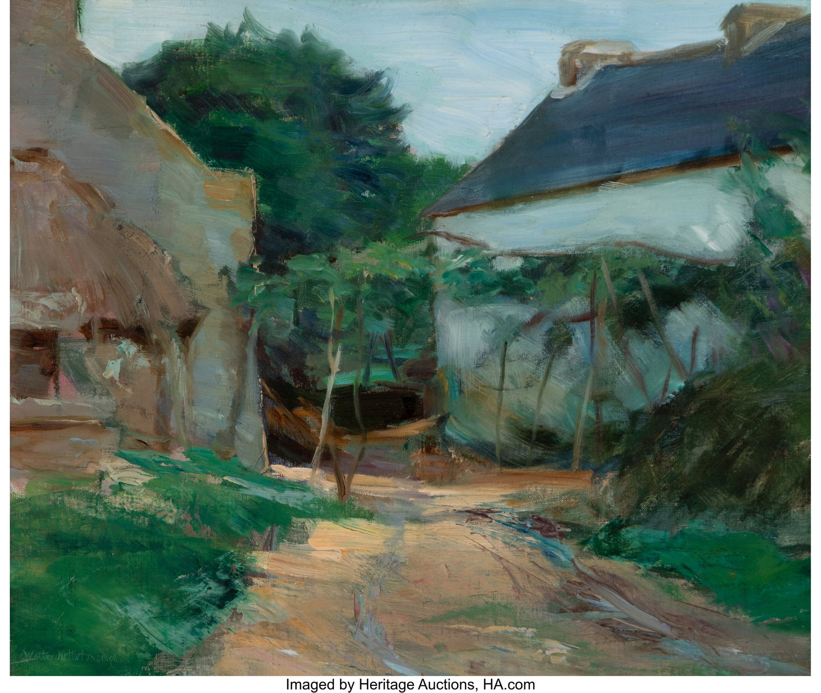 Walter Nettleton (American, 1861-1936) Quiet Pat: Walter Nettleton (American, 1861-1936) Quiet Path, 1898 Oil on canvas 14-1/4 x 17-1/4 inches (36.2 x 43.8 cm) Signed and dated lower left: W