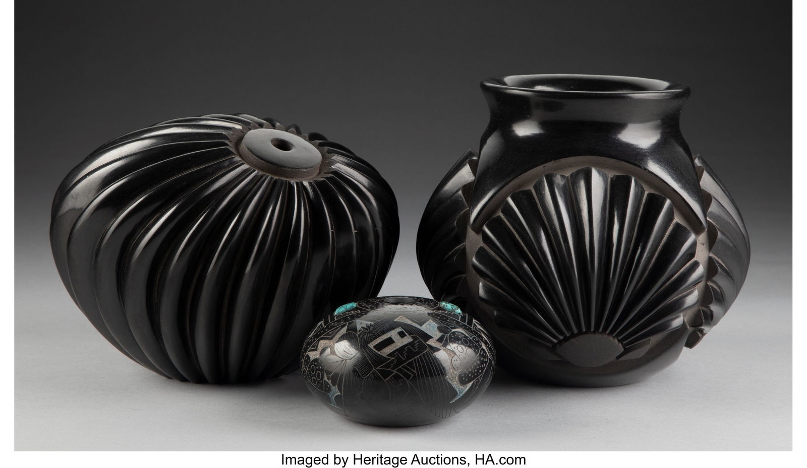 Three Southwest Blackware Jars Gabriel G. Gonzal (1 of 3)